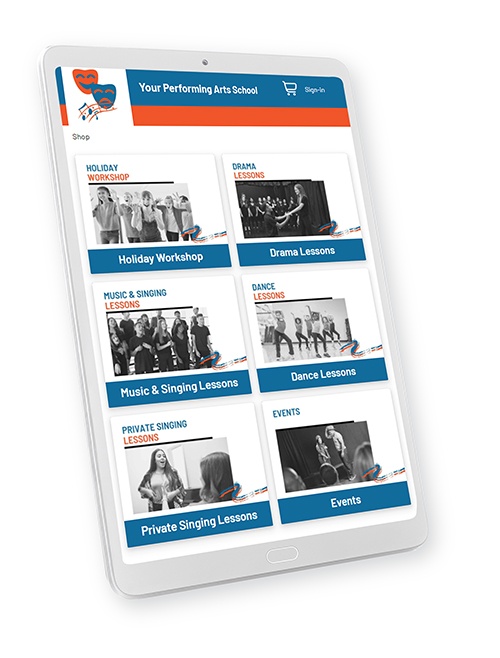 performing arts and drama school online shop software