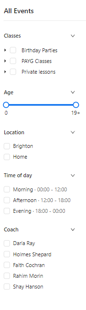 LoveAdmin timetable settings